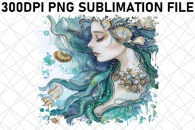 Enigmatic Mermaid Tail Sublimation Graphics Collection Sublimation afrosvg 
