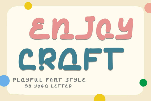 Enjoy Craft Font Prasetya Letter 