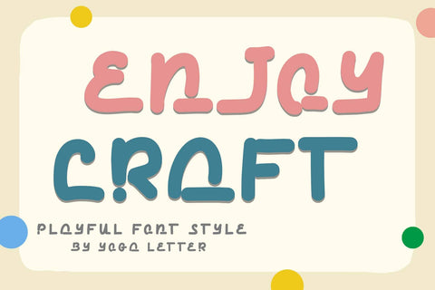 Enjoy Craft Font Prasetya Letter 