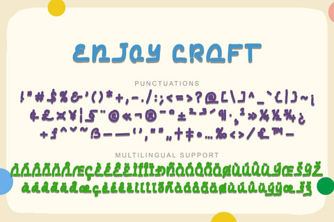 Enjoy Craft Font Prasetya Letter 