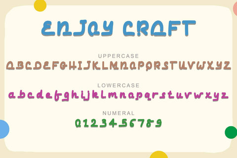 Enjoy Craft Font Prasetya Letter 