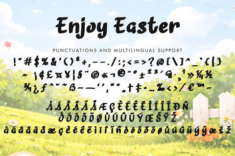 Enjoy Easter Font Prasetya Letter 