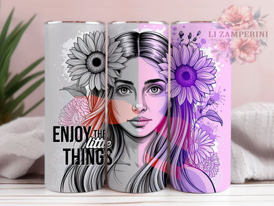 Enjoy Little Things 20oz Tumbler, Inspirational Gift, Sublimation Wrap, Motivational Mug, 20oz Tumbler Design, Enjoy The Little Things, Positive PNG Sublimation Li Zamperini 