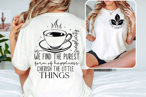 Enjoy simplicity Front and Back SVG T shirt Design SVG Designangry 