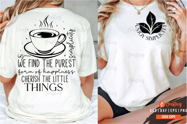 Enjoy simplicity Front and Back SVG T shirt Design SVG Designangry 