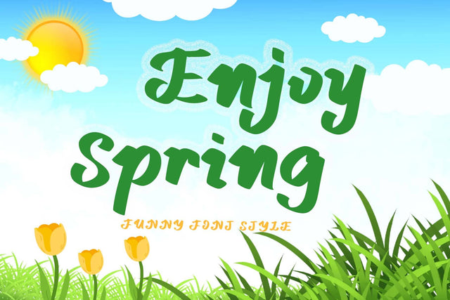 Enjoy Spring Font Prasetya Letter 