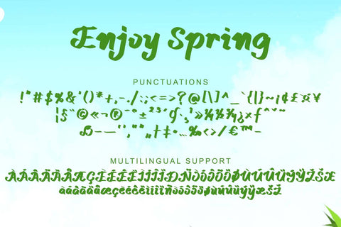 Enjoy Spring Font Prasetya Letter 