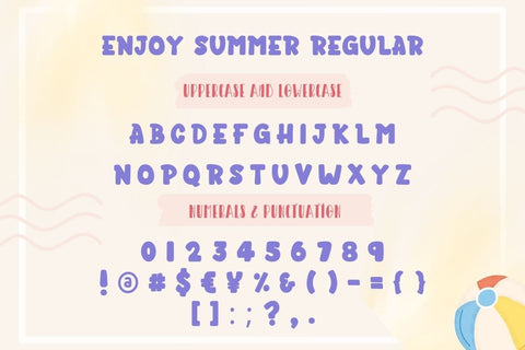 Enjoy Summer Font AnningArts Design 