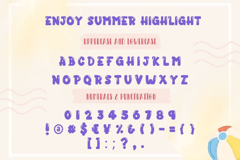 Enjoy Summer Font AnningArts Design 