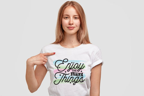 Enjoy the Little Things - Motivational Sublimation PNG Sublimation CraftLabSVG 