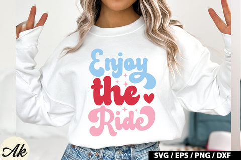 Enjoy The Ride Retro Design SVG akazaddesign 