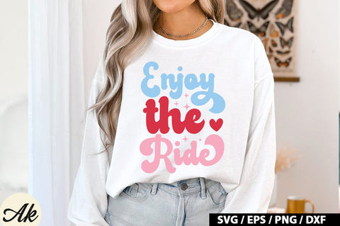 Enjoy The Ride Retro Design SVG akazaddesign 
