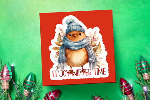 Enjoy winter time Sticker Bundle Sublimation Regulrcrative 