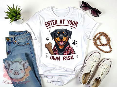 Enter at Your Own Risk, Dog PNG, Sublimation Design, Digital Download, Dog Lovers, Funny Dog Art, Pet Humor, Warning Sign Sublimation Lara' s Designs 