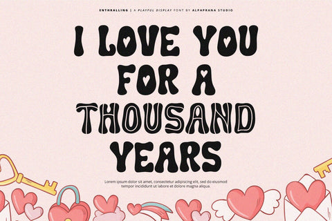 Enthralling - Display Font Font Alpaprana Studio 