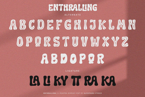 Enthralling - Display Font Font Alpaprana Studio 