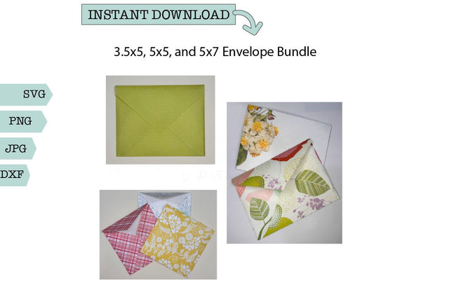 Envelope Bundle- 3.5x5, 5x5, and 5x7 Envelopes SVG Sharia Morton Designs 