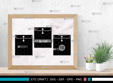 Envelope Monogram, Envelope Silhouette, Envelope SVG, Letter Svg, Mailing Svg, Inbox Svg, Letter Cover Svg, Letter Icon Svg, SB00571 SVG ETC Craft 