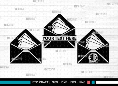 Envelope Monogram, Envelope Silhouette, Envelope SVG, Letter Svg, Mailing Svg, Inbox Svg, Letter Cover Svg, Letter Icon Svg, SB00571 SVG ETC Craft 