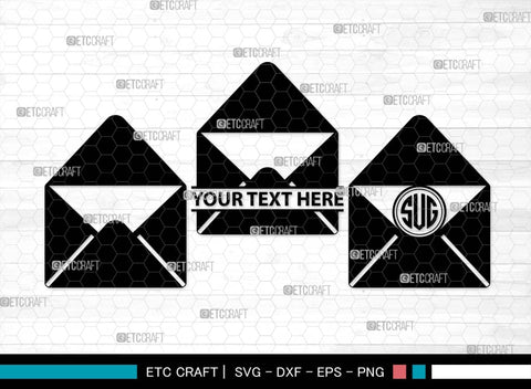 Envelope Monogram, Envelope Silhouette, Envelope SVG, Letter Svg, Mailing Svg, Inbox Svg, Letter Cover Svg, Letter Icon Svg, SB00571 SVG ETC Craft 