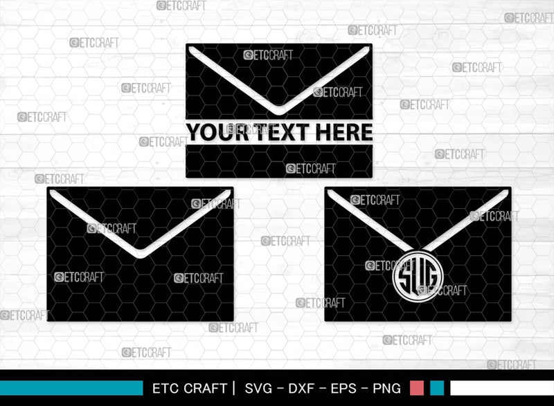 Envelope Monogram, Envelope Silhouette, Envelope SVG, Letter Svg ...