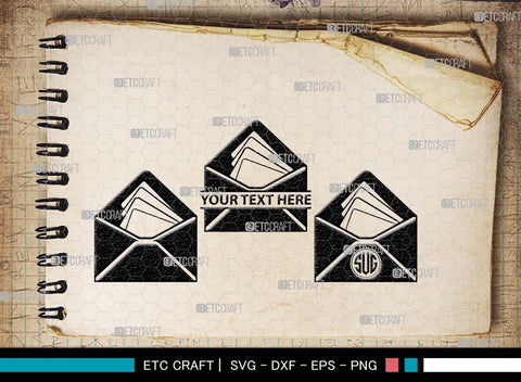 Envelope Monogram, Envelope Silhouette, Envelope SVG, Letter Svg, Mailing Svg, Inbox Svg, Letter Cover Svg, Letter Icon Svg, SB00571 SVG ETC Craft 