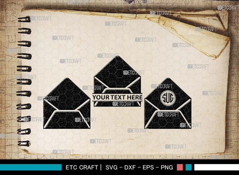 Envelope Monogram, Envelope Silhouette, Envelope SVG, Letter Svg, Mailing Svg, Inbox Svg, Letter Cover Svg, Letter Icon Svg, SB00571 SVG ETC Craft 