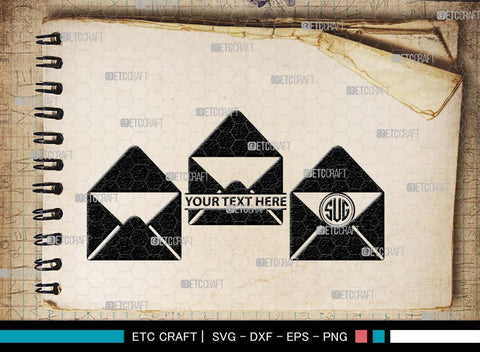 Envelope Monogram, Envelope Silhouette, Envelope SVG, Letter Svg, Mailing Svg, Inbox Svg, Letter Cover Svg, Letter Icon Svg, SB00571 SVG ETC Craft 