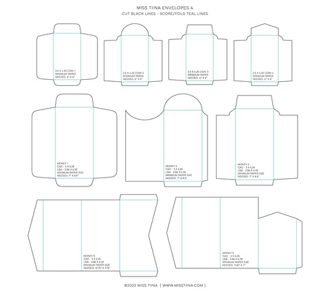 Envelopes 4 - Money SVG SVG Miss Tiina 