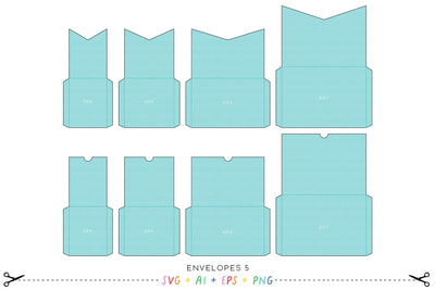 Envelopes 5 - Pockets & Sleeves SVG SVG Miss Tiina 