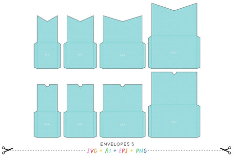 Envelopes 5 - Pockets & Sleeves SVG SVG Miss Tiina 