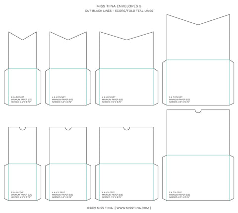 Envelopes 5 - Pockets & Sleeves SVG SVG Miss Tiina 