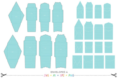 Envelopes 6 - Vertical Card SVG SVG Miss Tiina 