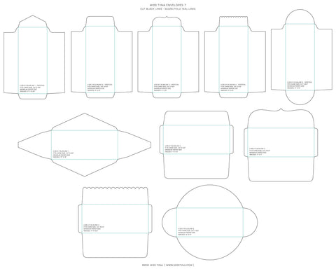 Envelopes 7 - Slimline SVG SVG Miss Tiina 