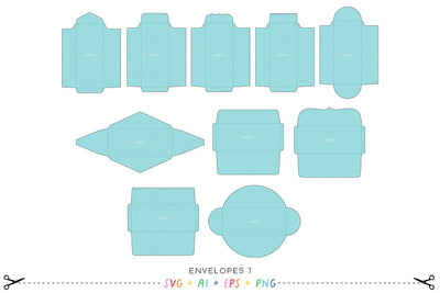 Envelopes 7 - Slimline SVG SVG Miss Tiina 