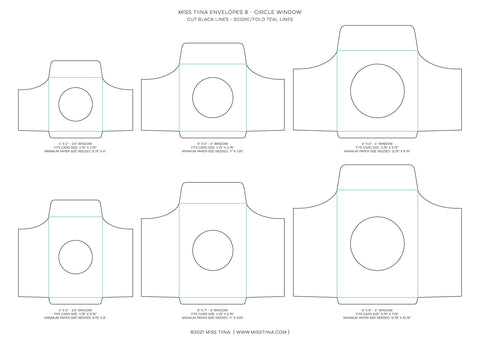 Envelopes 8 - Round Window SVG SVG Miss Tiina 