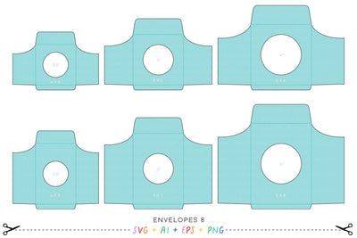 Envelopes 8 - Round Window SVG SVG Miss Tiina 