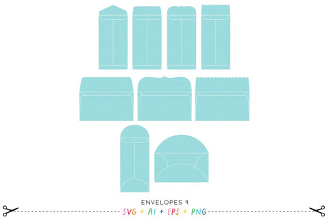 Envelopes 9 - Mini Slimline SVG SVG Miss Tiina 