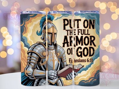 Ephesians 611 Faith Tumbler, Christian Bible Verse Tumbler, Faith Scripture Wrap, Inspirational Verse Wrap, Spiritual Armor Wrap, Sublimation Design, Trendy Gift Idea Sublimation SvggirlplusArt 