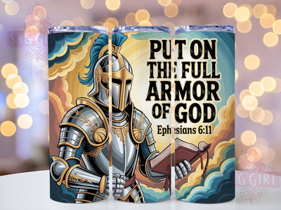 Ephesians 611 Faith Tumbler, Christian Bible Verse Tumbler, Faith Scripture Wrap, Inspirational Verse Wrap, Spiritual Armor Wrap, Sublimation Design, Trendy Gift Idea Sublimation SvggirlplusArt 