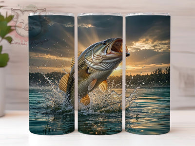 Epic Largemouth Bass 20oz Tumbler, Epic Largemouth Bass, Fishing Trophy, Lake Predator, 20oz Tumbler Wrap, Sublimation Design, Angler Art, Digital Download Sublimation Lara' s Designs 
