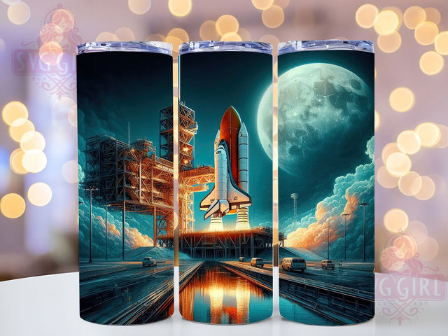 Epic & Stellar Rocket Tumbler, Space Launch Design, NASA Inspired Tumbler, Astronaut Gift Idea, 20oz Space Tumbler, Sci-Fi Sublimation, DIY Rocket Tumbler Sublimation SvggirlplusArt 