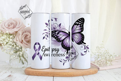 Epilepsy Awareness Butterfly 20oz Sublimation sassyprint 