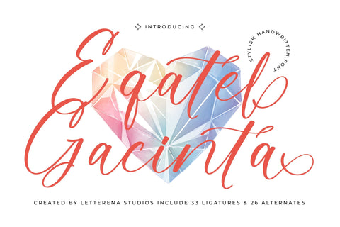 Eqatel Gacinta - Stylish Handwritten Font Font Letterena Studios 