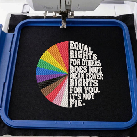 Equal Rights for Others Embroidery Design – Rainbow Equality Quote Social Justice Human Rights Machine Embroidery File Embroidery/Applique DESIGNS PatternFeed8 