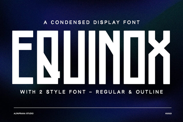 Equinox - Display Font Font Alpaprana Studio 