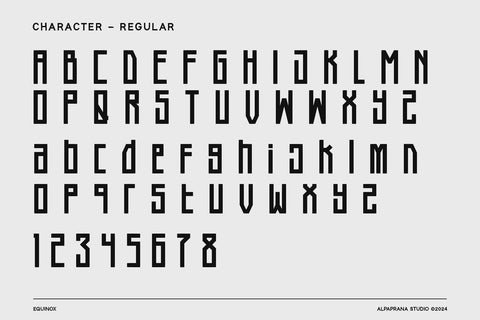 Equinox - Display Font Font Alpaprana Studio 
