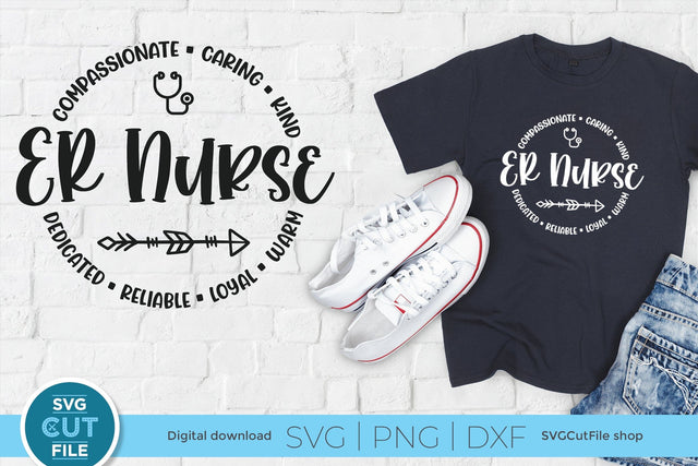 ER nurse svg, a unisex emergency room nurse svg file for crafters SVG SVG Cut File 