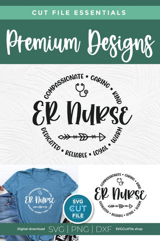 ER nurse svg, a unisex emergency room nurse svg file for crafters SVG SVG Cut File 