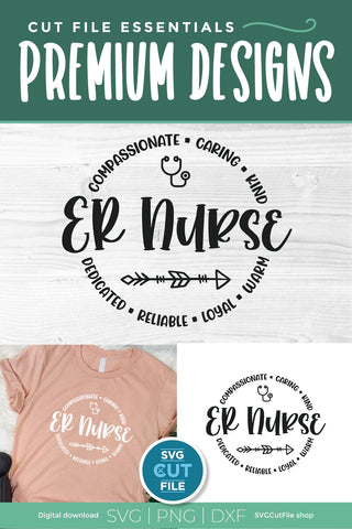 ER nurse svg, a unisex emergency room nurse svg file for crafters SVG SVG Cut File 